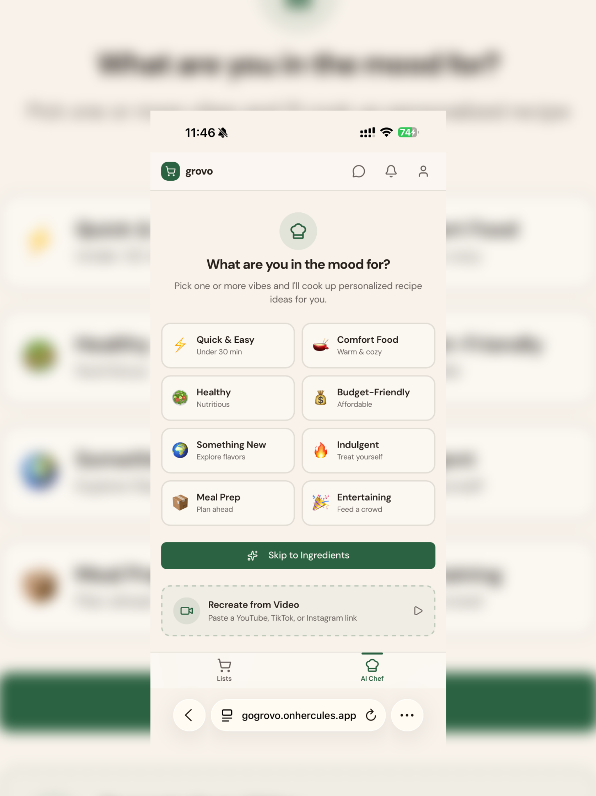 Grovo: AI Grocery Planner