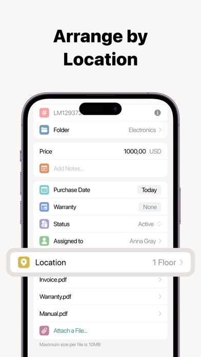 Assetsy: Inventory Tracker App Screenshot