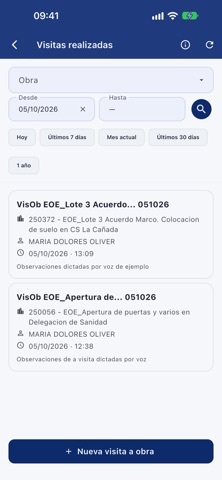 Visitas Obras screenshot 3