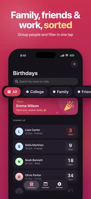 Birthday Countdown: Reminders screenshot 4