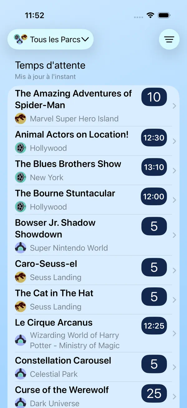 Screenshot #1 pour Temps: Universal Orlando