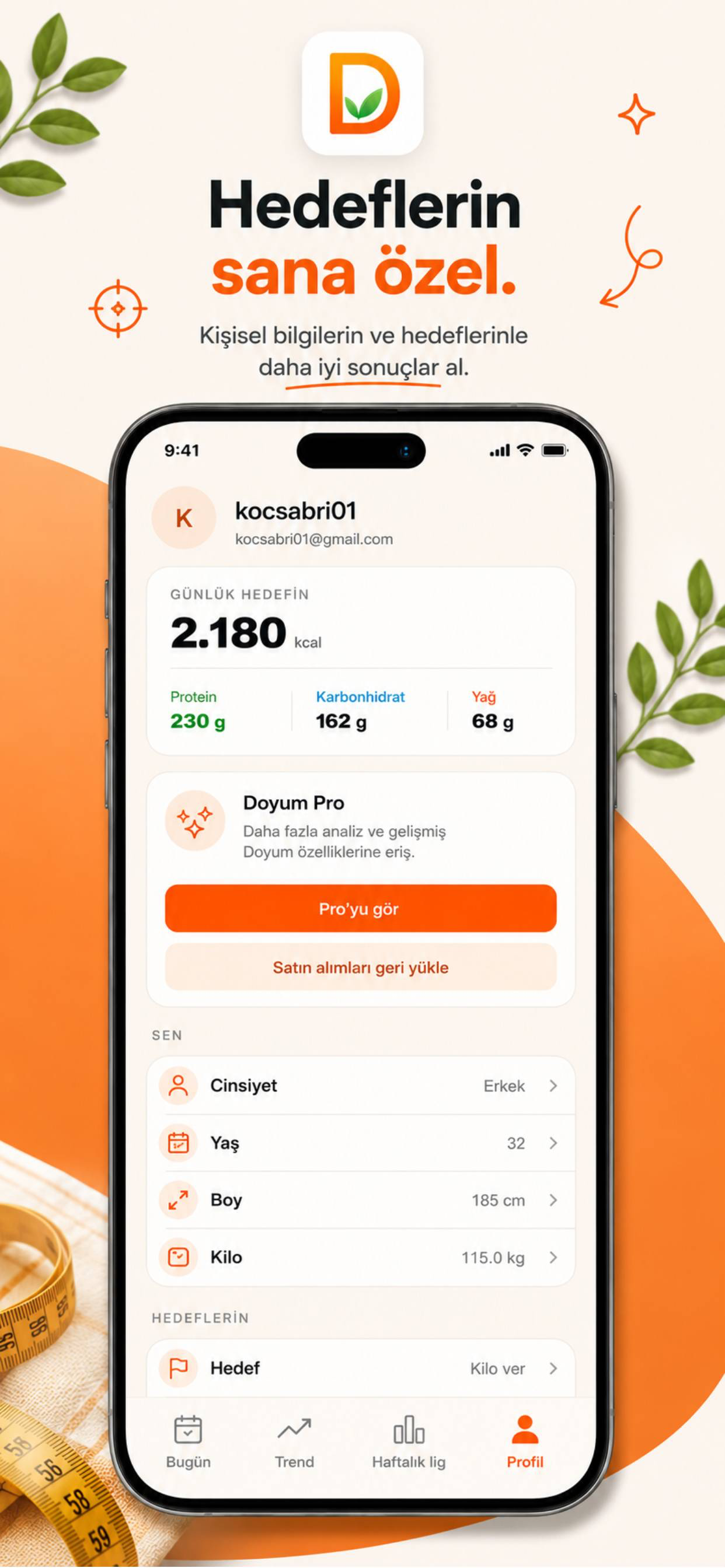 Doyum: AI Kalori Takibi screenshot 3