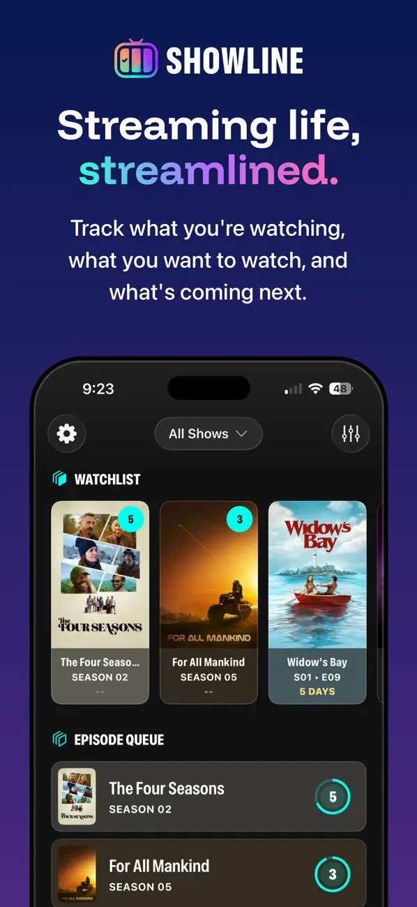 Screenshot #1 pour Showline: TV & Movie Tracker