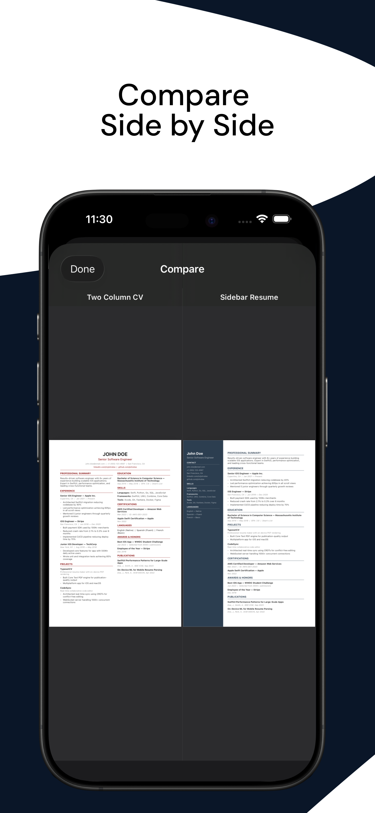 Resume & CV Maker - Typeset CV