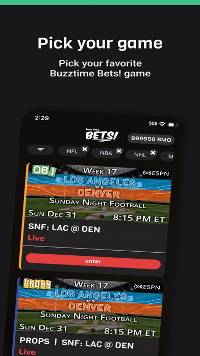 Buzztime BETS Screenshot