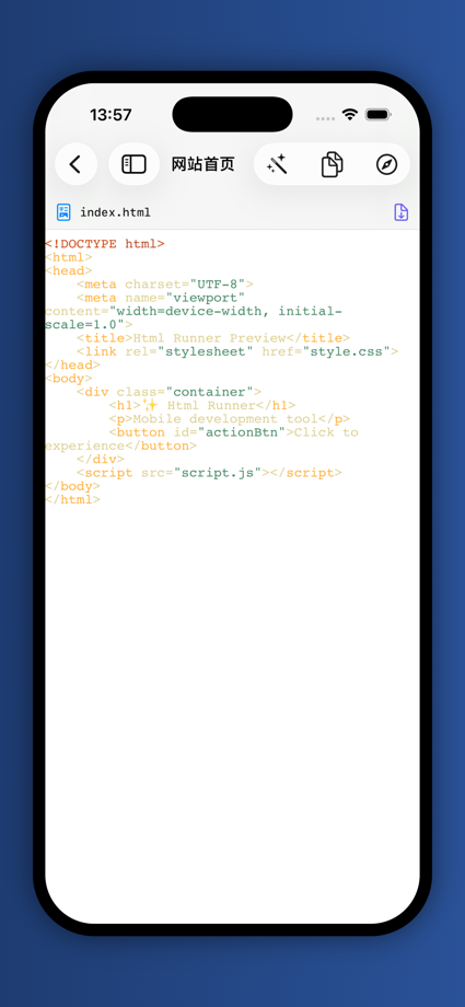 HTML Runner: Live Preview App Store screenshot 4