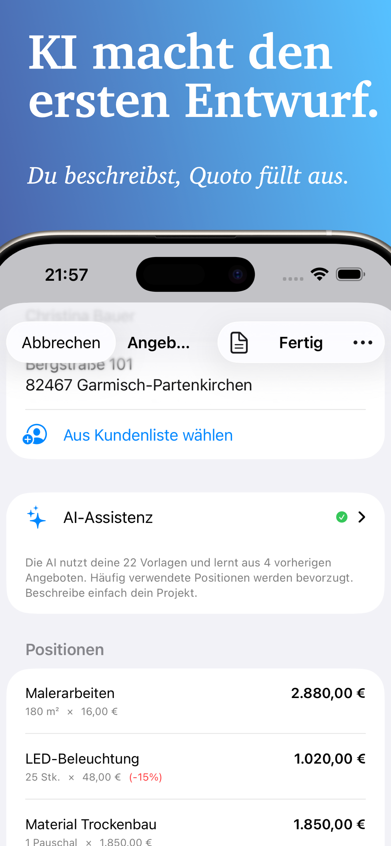 Quoto – Angebote & Rechnungen screenshot 5