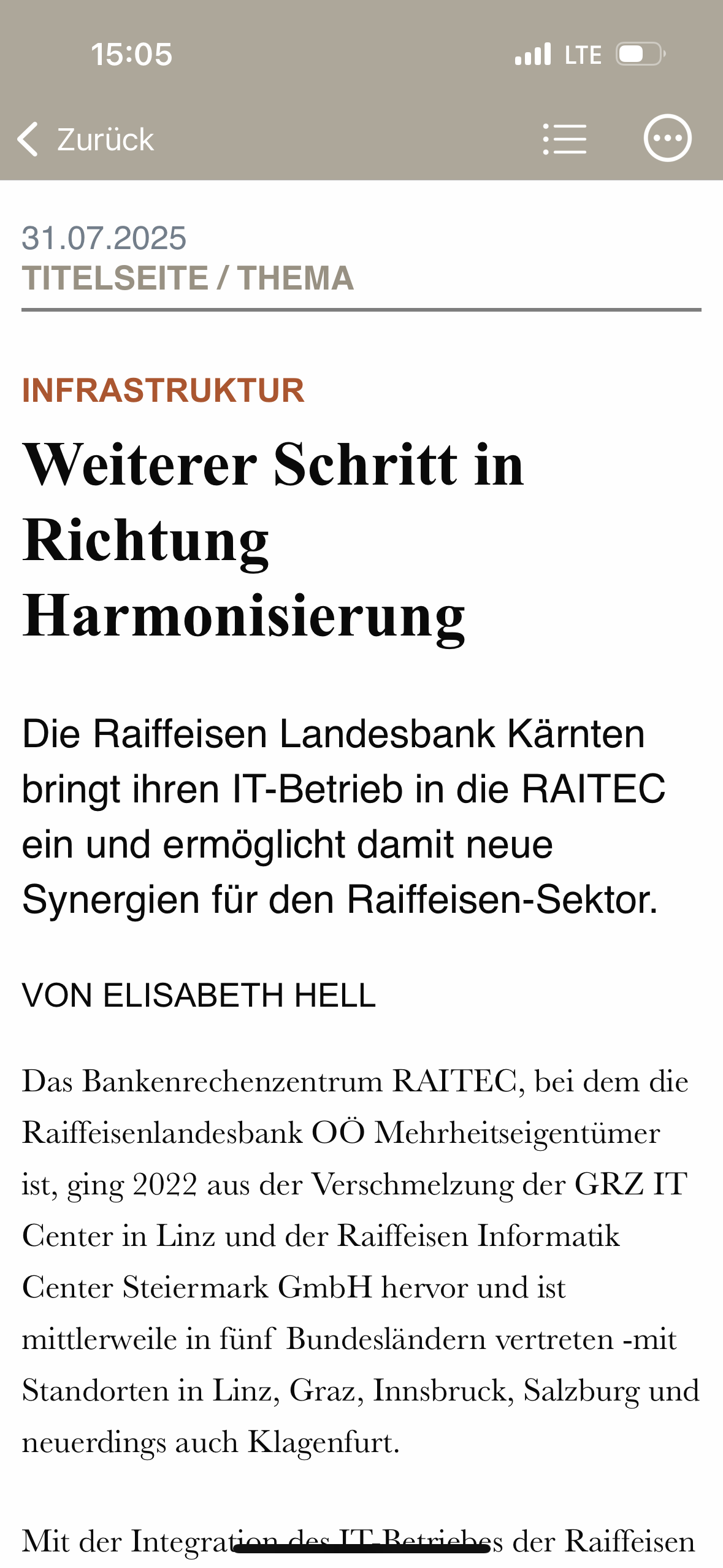Raiffeisenzeitung