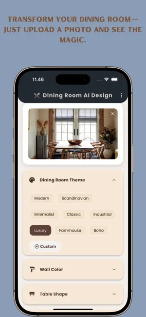 AI Dining Room Design Makeover screenshot 2
