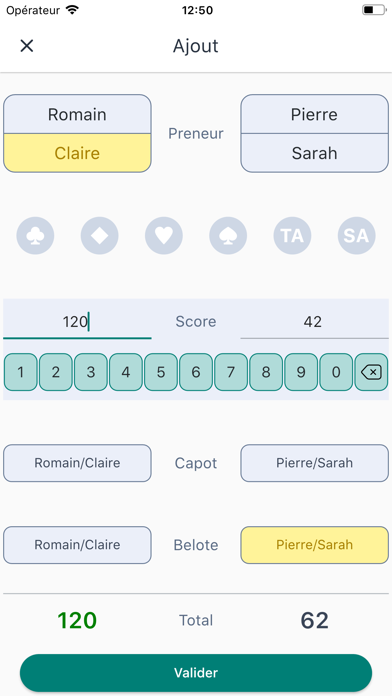 Compteur Belote & Coinche Screenshot