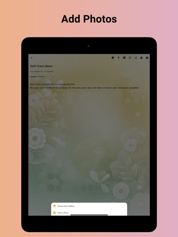 Notes Hive - Notepad & Lists iPad screenshot