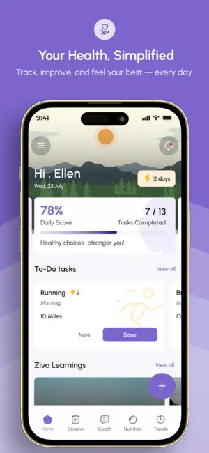 Ziva: Personalized Wellness screenshot 1