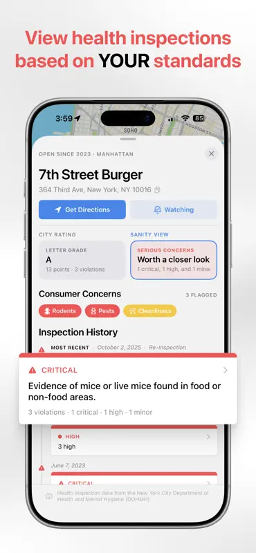 Sanity - Eat at Clean Places screenshot 2 of 5