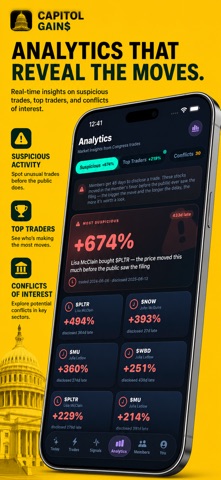 Capitol Gains: Stock Tracker screenshot