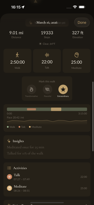 Pilgrim — Mindful Walking Screenshot 5 of 9