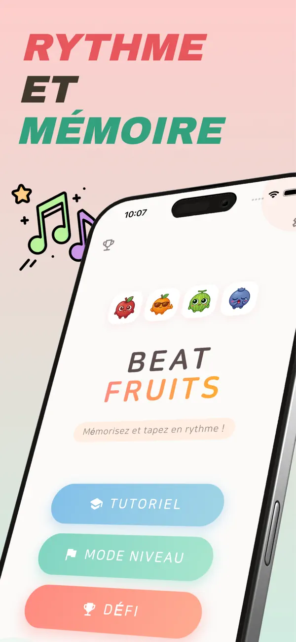 Screenshot #1 pour Beat Fruits – Défi Mémoire