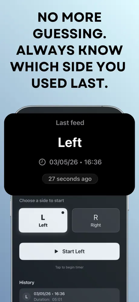 Breastfeeding Tracker & Timer 母乳喂养计时器应用截图