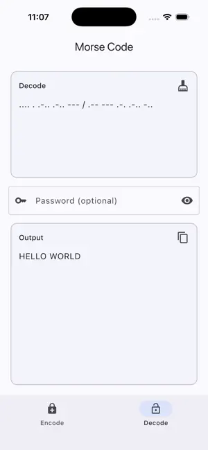 Morse Code with Password screenshot 2