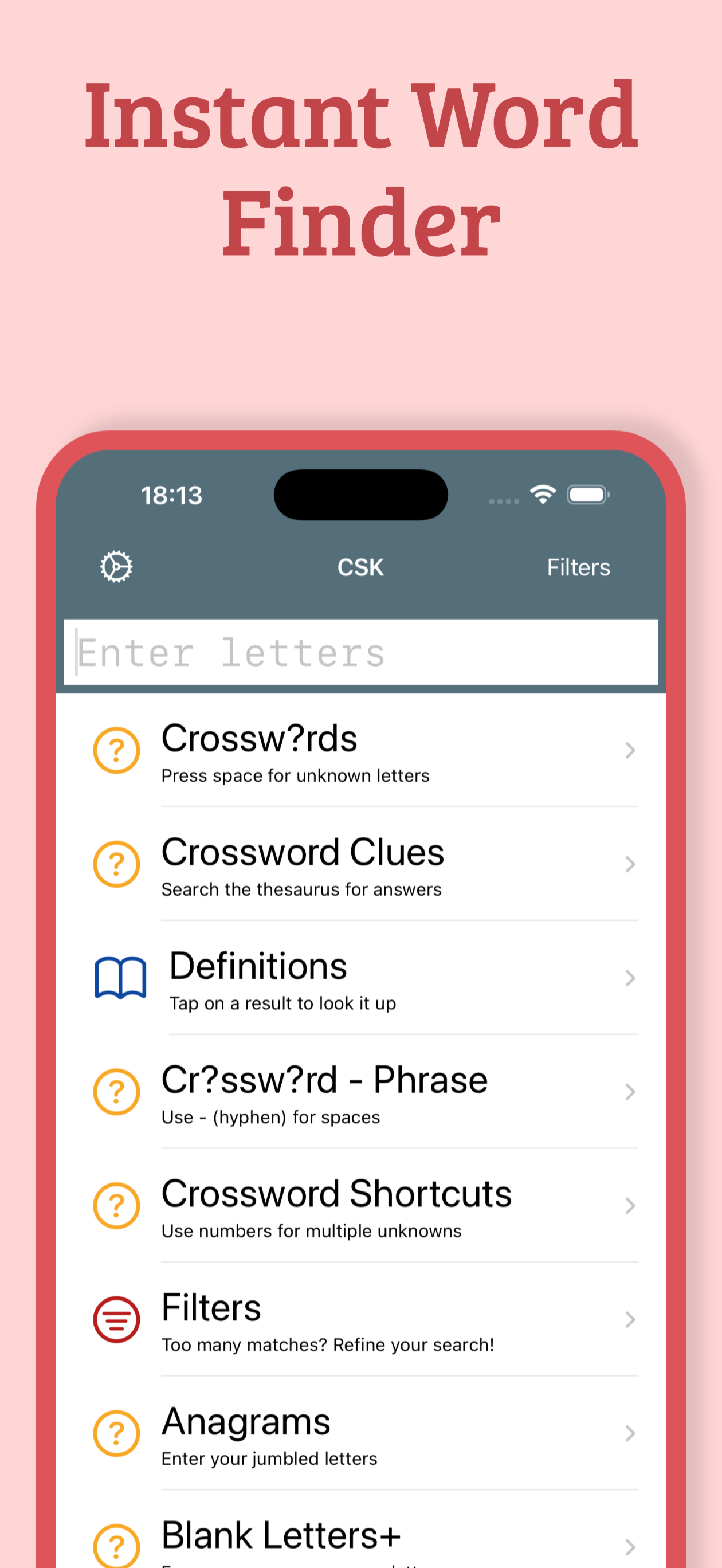 Crossword Solver: Word Finder