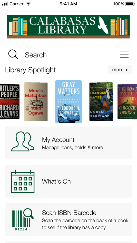 #1. Calabasas Library (iOS) 由: City of Calabasas