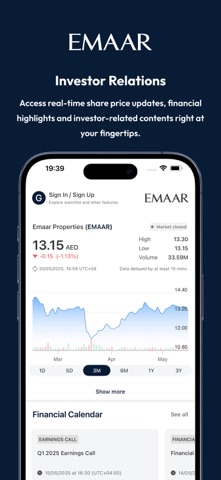 Emaar Properties IR screenshot