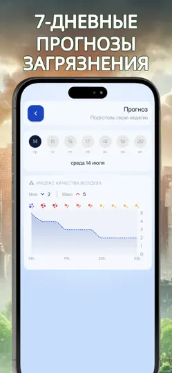 Скриншот Загрязнение • Пыльца • Виджет на iPhone 4