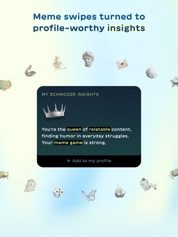 Schmooze Dating: Memes & Match iPad screenshot 5
