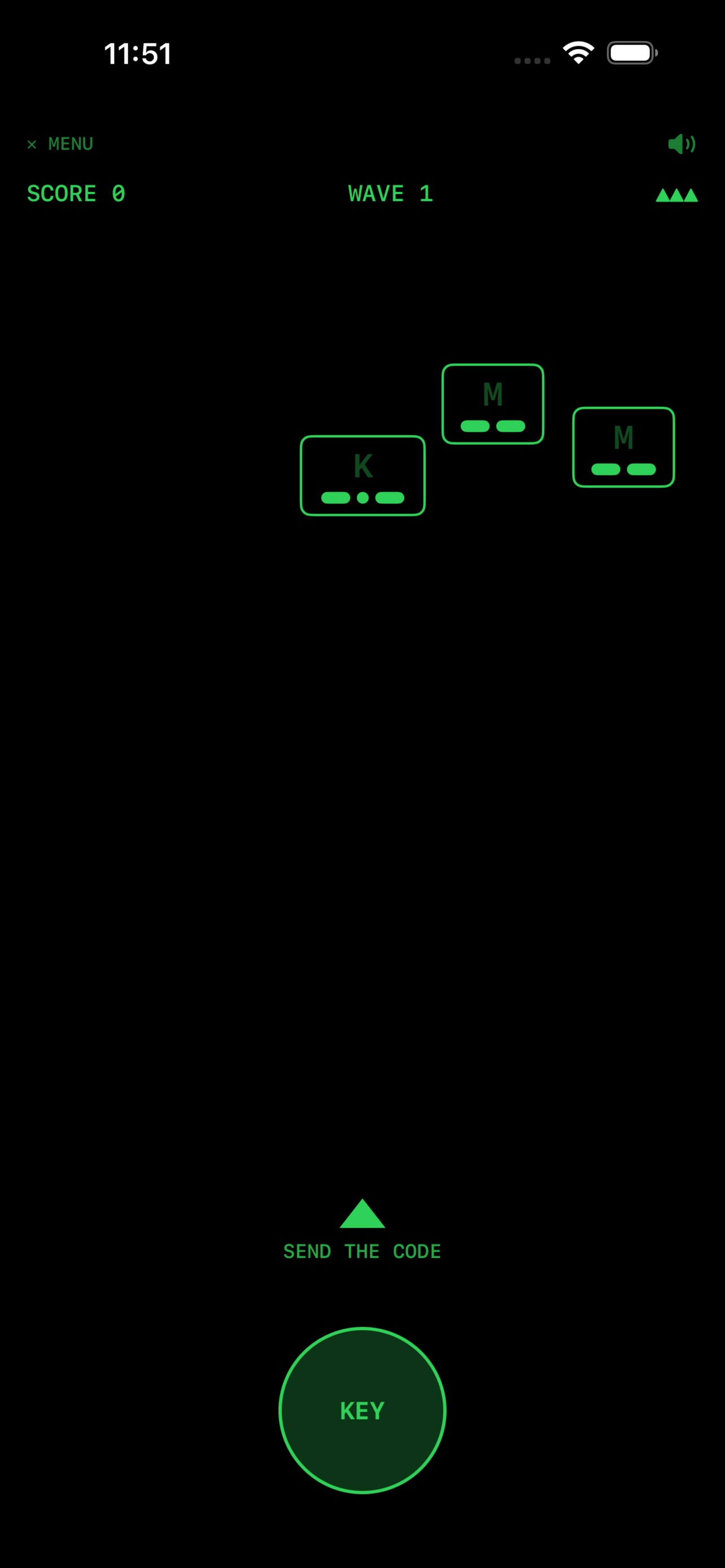 Screenshot 2 of Morse Invaders