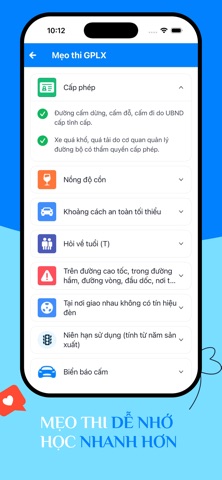Ôn thi GPLX 2026 lý thuyết iPhone screenshot 6
