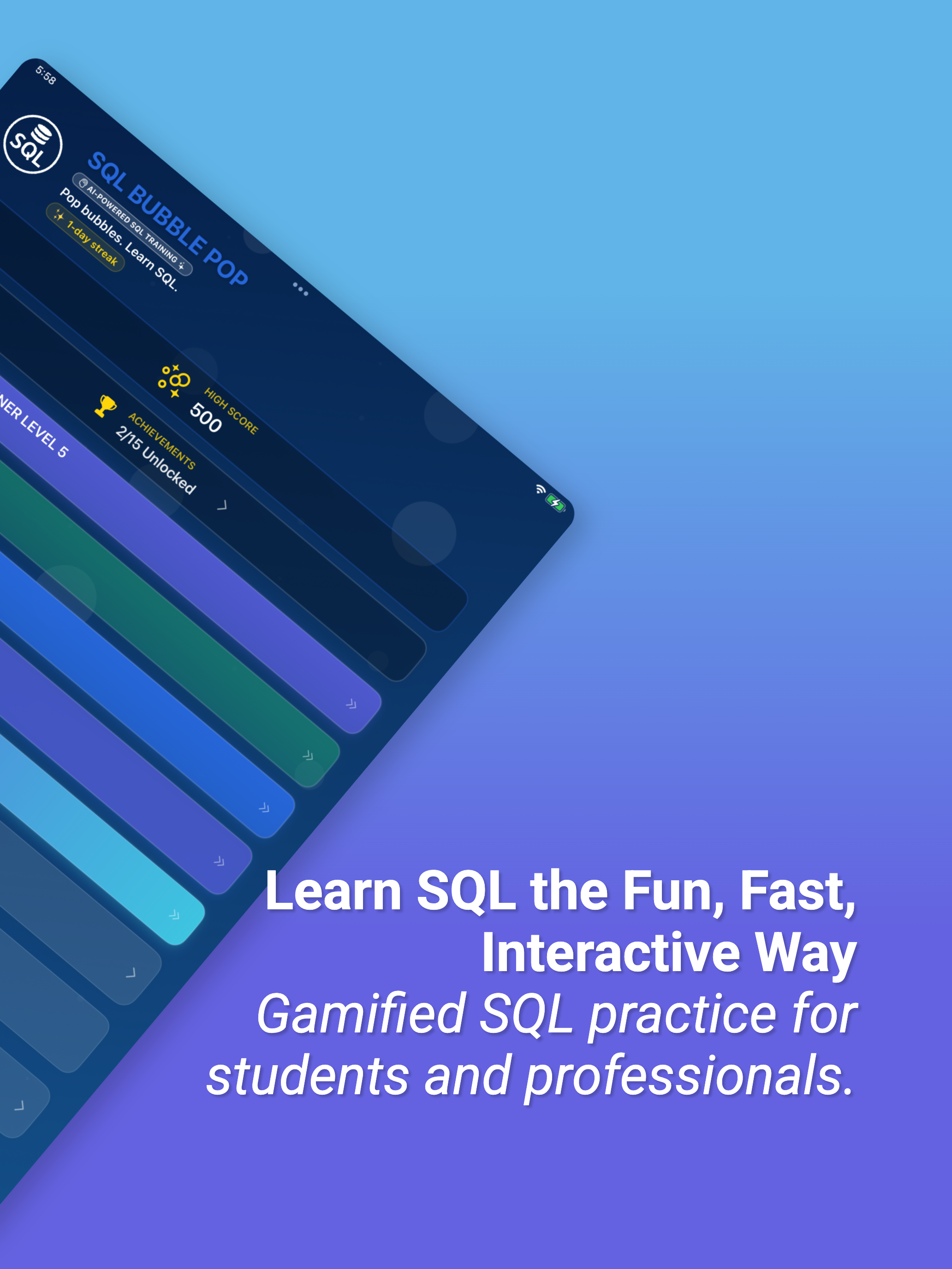 SQL Bubble Pop-SQL Coding Game screenshot 12