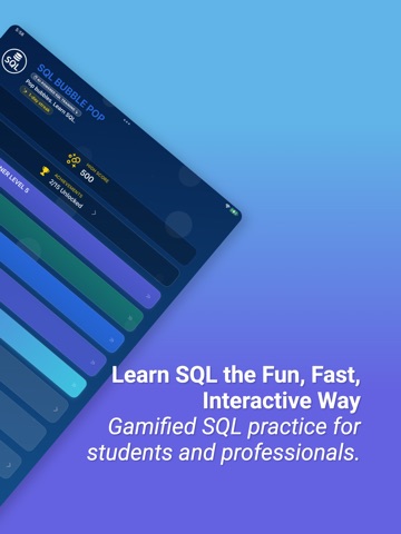 SQL Bubble Pop-SQL Coding Game iPad screenshot