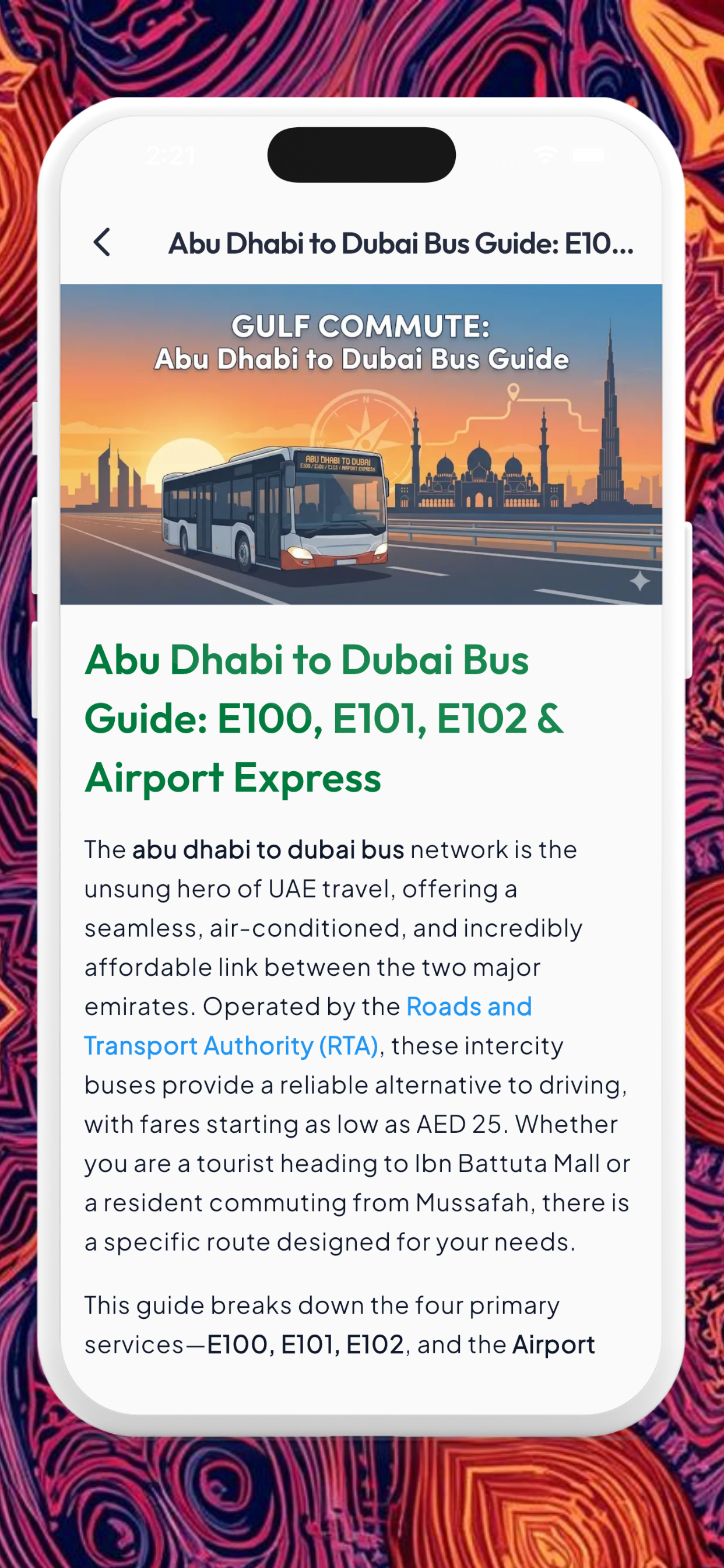 Abu Dhabi Bus Routes screenshot 3