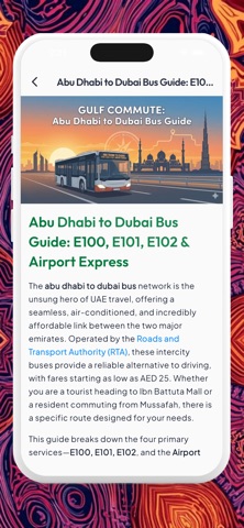 Abu Dhabi Bus Routes iPhone screenshot