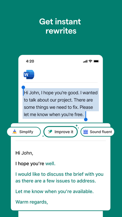 Grammarly: AI Writing Keyboard Screenshot