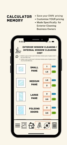 Window Cleaning Calculator screenshot