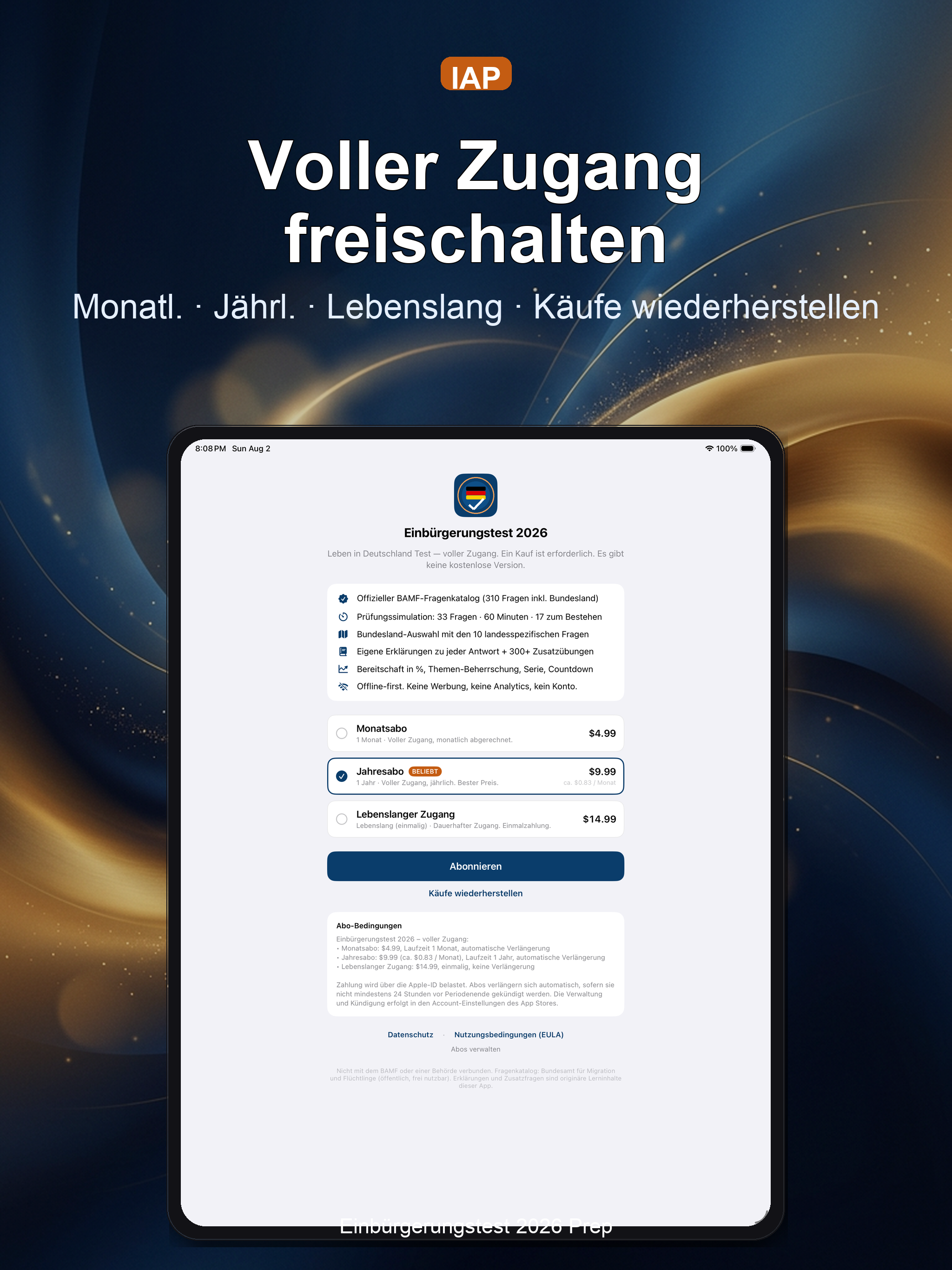 Einbürgerungstest 2026 Prep screenshot 11