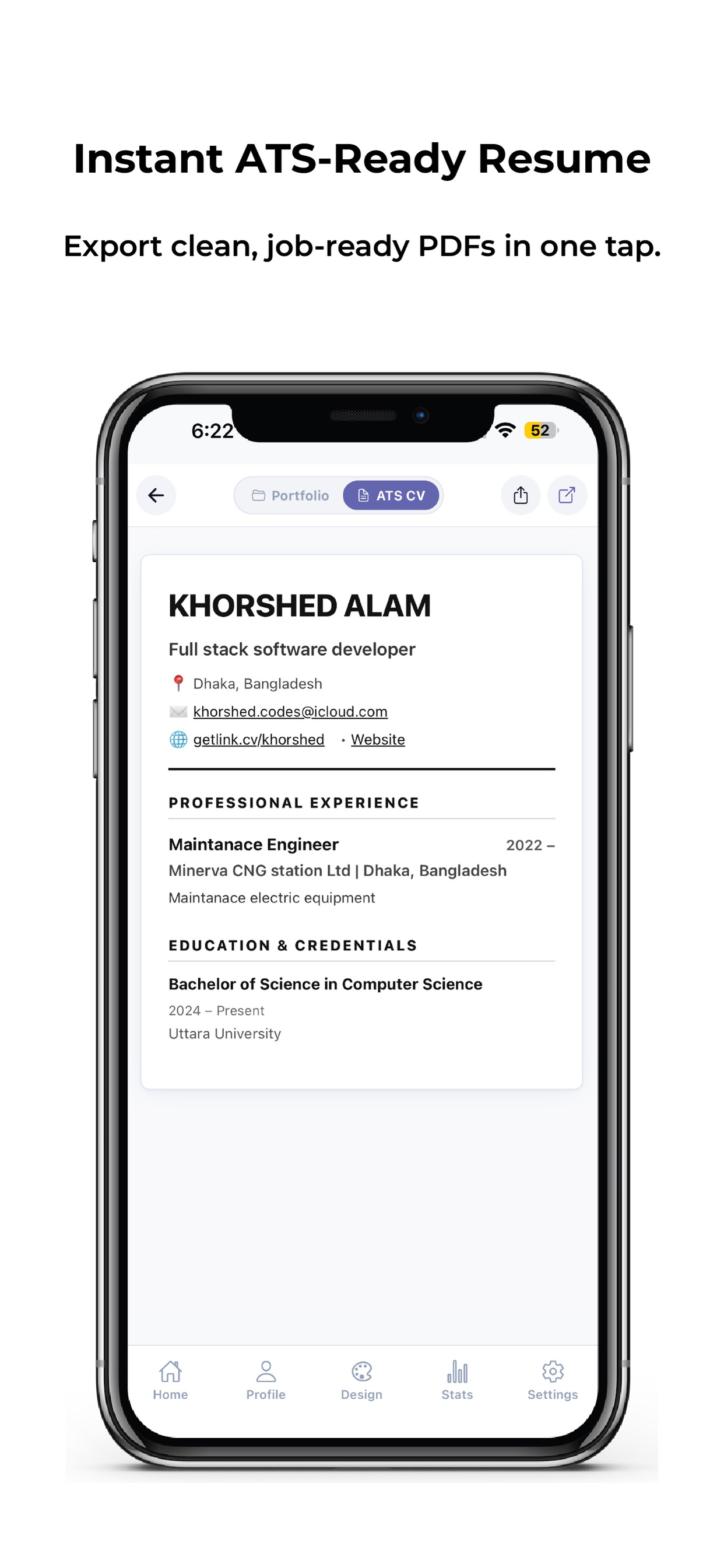 Screenshot 3 of Getlink: Bio Link & CV