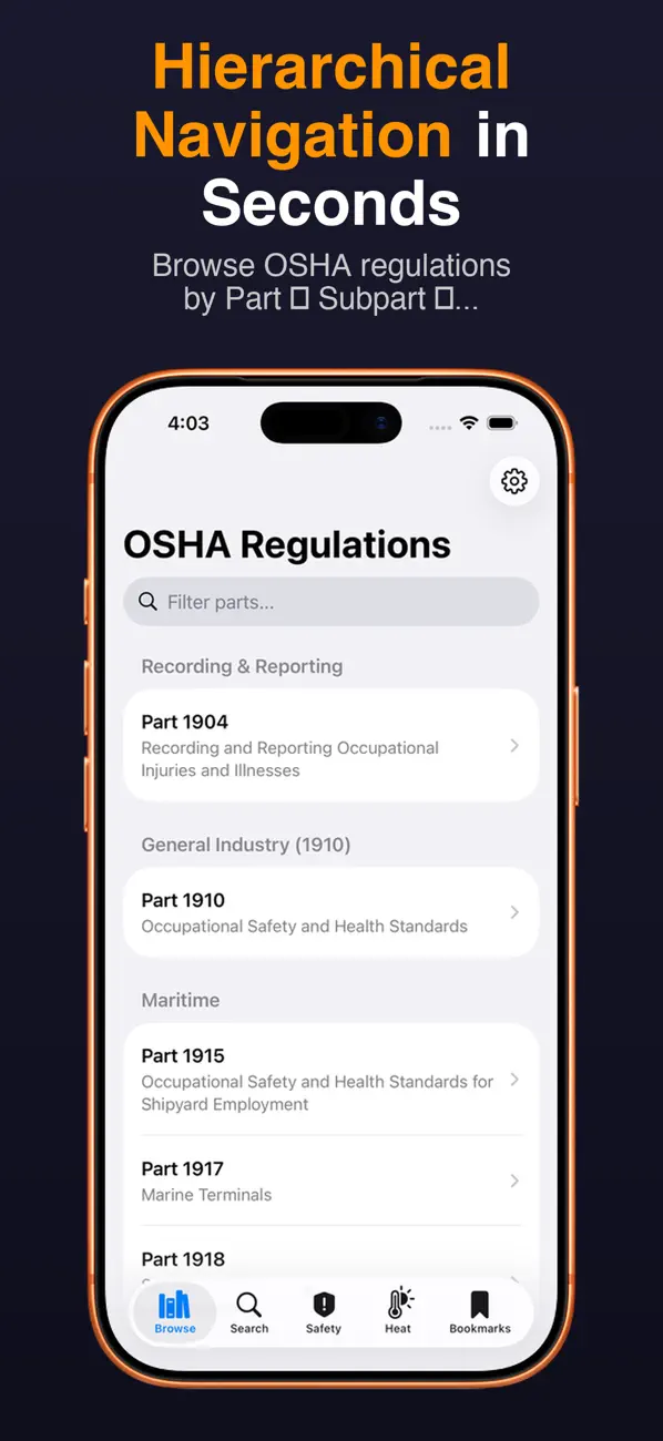 Screenshot #1 pour OSHA Reference