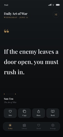 Daily Art of War Quotes iPhone screenshot