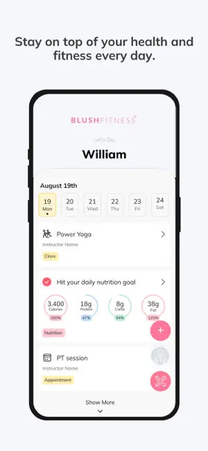 BLUSH FITNESS Virtual screenshot 2