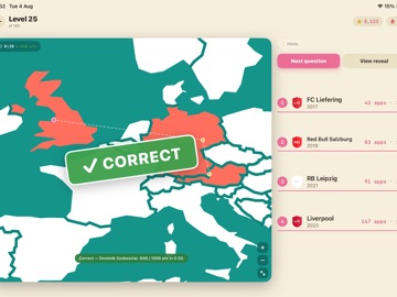 Route One Football Quiz iPad screenshot