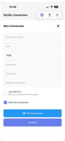 MilaDB MySQL Client screenshot