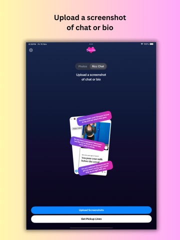 Dazzle - Your AI Photo & Rizz iPad screenshot