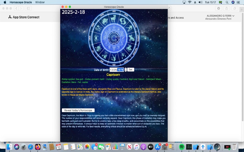Horoscope Oracle app screenshot