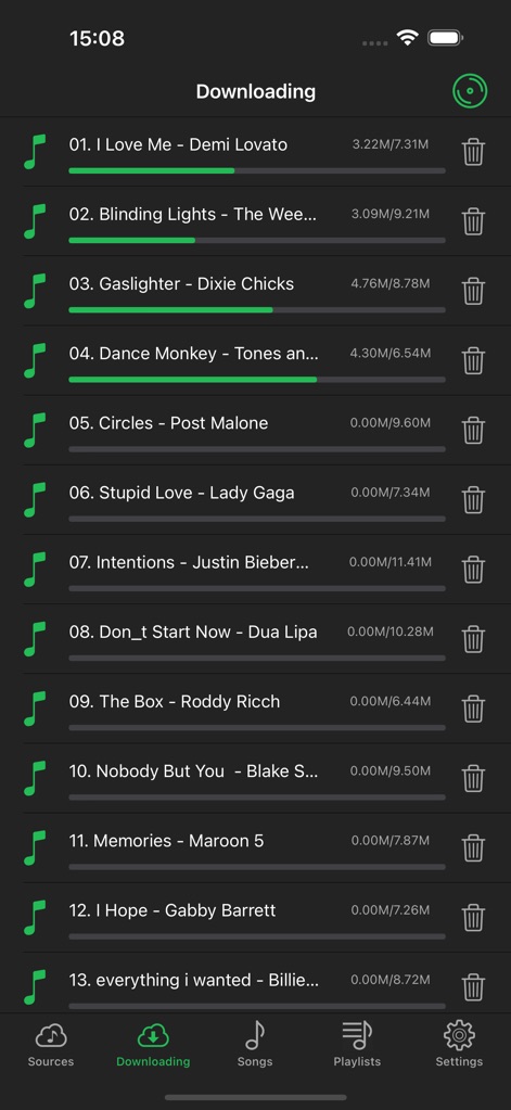 Cloud Music Player - Listener - Real-time Download Progress