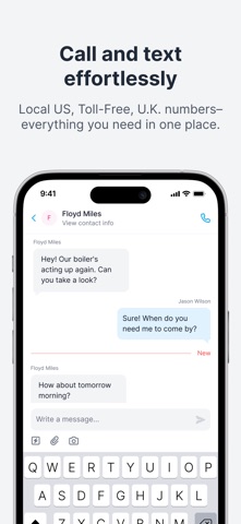 Ring4: Business Phone Number iPhone screenshot