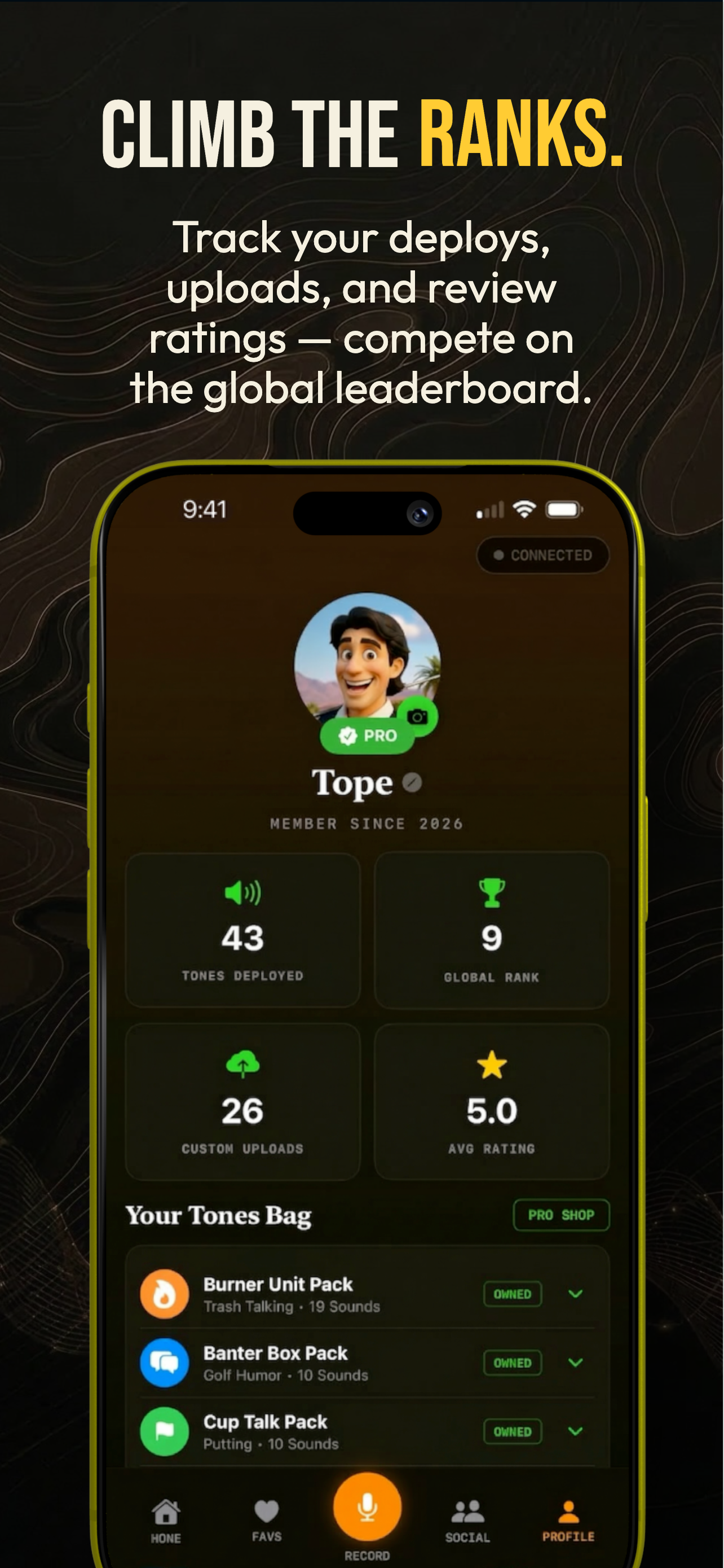 Topes Tones: Golf Soundboard