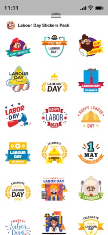 Labor Day Stickers Pack! Screenshot 2 of 4