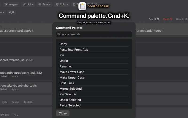 SourceBoard Clipboard Manager screenshot