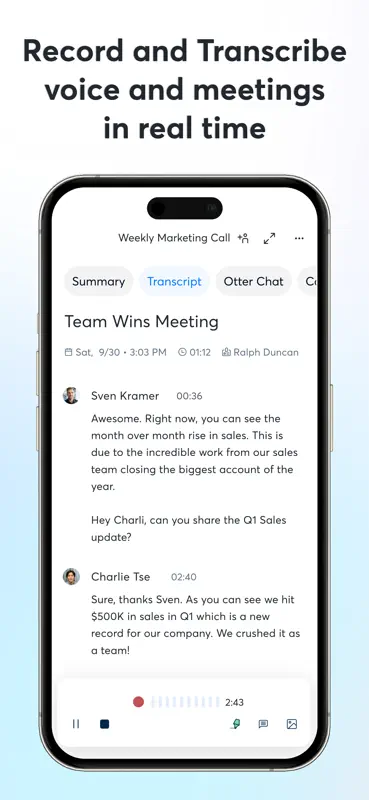 Otter Transcribe Voice Notes screenshot 1 of 6